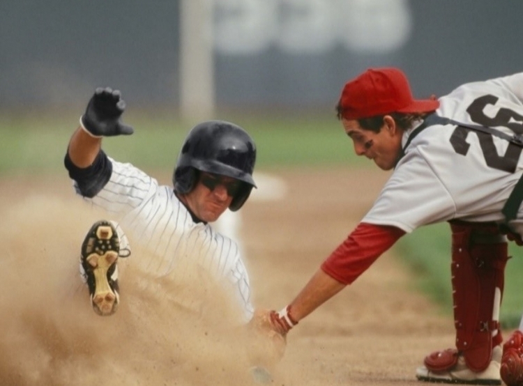 Baseball Player Sliding